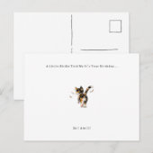 Funny Bird Cat Birthday Card. Feiertagspostkarte (Vorne/Hinten)