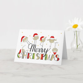 Funny Bird Charaktere Weihnachten Karte