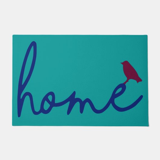 Funny Bird Doormat, Zuhause Lover Mat, farbiger Vo Fußmatte (Vorderseite)