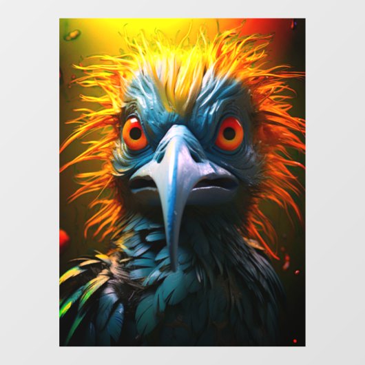 Funny Bird Fensteraufkleber (Blatt)