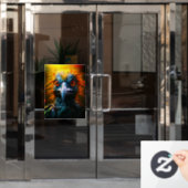 Funny Bird Fensteraufkleber (Büro Tür)