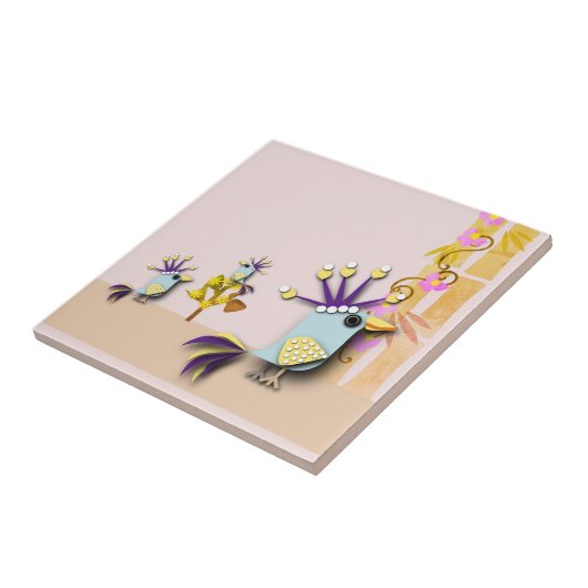 Funny Bird Fliese (Seite)