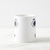 Funny Bird Gefecht mit großen Augen Kaffeetasse (Mittel)