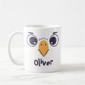 Funny Bird Gefecht mit großen Augen Kaffeetasse (Links)