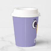 Funny Bird Gefecht mit großen Augen Pappbecher (Rechts)