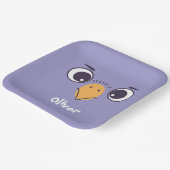 Funny Bird Gefecht mit großen Augen Pappteller (Gewinkelt)