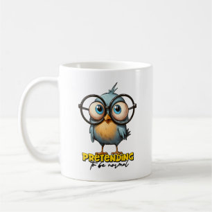 Funny Bird gibt vor, normale Typografie zu sein Kaffeetasse