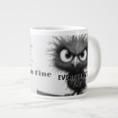 Funny Bird ich bin gut. Es ist FIne Alles ist gut Jumbo-Tasse (Vorderseite Rechts)
