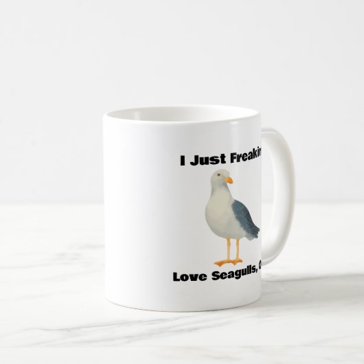 Funny Bird Lover Gift, Niedliche Seagull Tasse für (VorderseiteRechts)