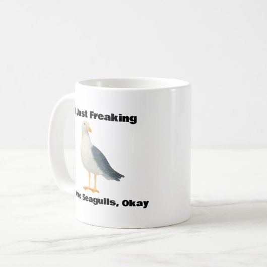Funny Bird Lover Gift, Niedliche Seagull Tasse für (Vorderseite Links)