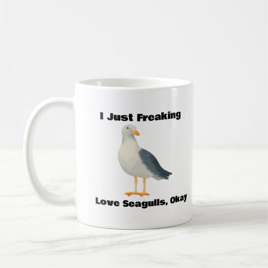 Funny Bird Lover Gift, Niedliche Seagull Tasse für (Links)