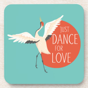 Funny Bird Message - Just Dance for Liebe 1 Getränkeuntersetzer