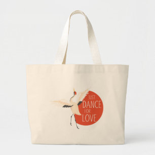 Funny Bird Message - Just Dance for Liebe 1 Jumbo Stoffbeutel