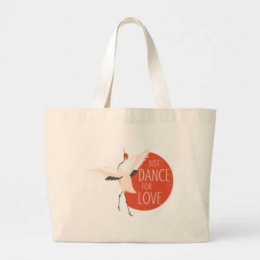 Funny Bird Message - Just Dance for Liebe 1 Jumbo Stoffbeutel (Vorne)
