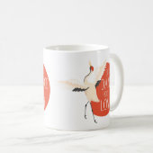 Funny Bird Message - Just Dance for Liebe 1 Kaffeetasse (VorderseiteRechts)