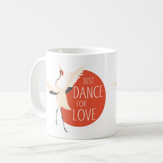 Funny Bird Message - Just Dance for Liebe 1 Kaffeetasse (Vorderseite Links)
