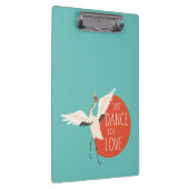 Funny Bird Message - Just Dance for Liebe 1 Klemmbrett (Rechts)