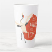 Funny Bird Message - Just Dance for Liebe 1 Milchtasse (Vorderseite)