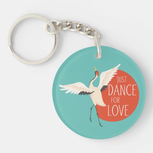 Funny Bird Message - Just Dance for Liebe 1 Schlüsselanhänger (Vorderseite)