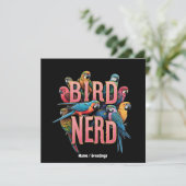 Funny Bird Nerd Design für Vogelbeobachter und Lov Einladung (Stehend Vorderseite)