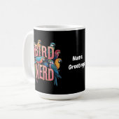 Funny Bird Nerd Design für Vogelbeobachter und Lov Kaffeetasse (Vorderseite Links)
