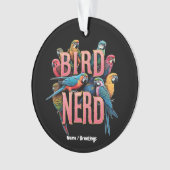 Funny Bird Nerd Design für Vogelbeobachter und Lov Ornament (Vorderseite)