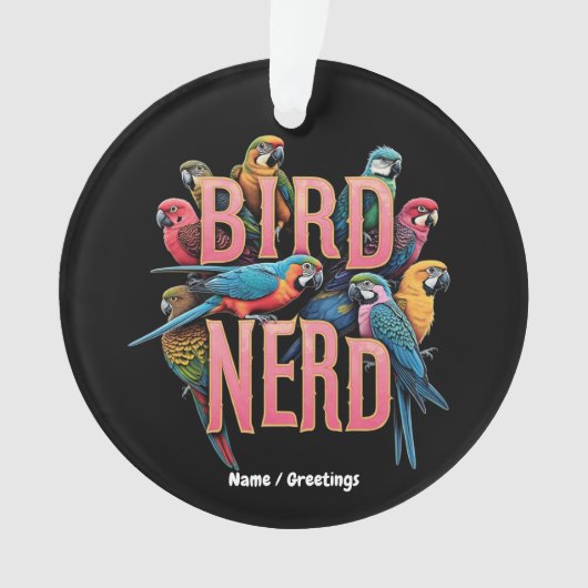 Funny Bird Nerd Design für Vogelbeobachter und Lov Ornament (Vorderseite)
