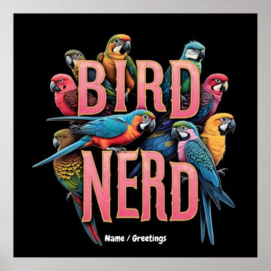 Funny Bird Nerd Design für Vogelbeobachter und Lov Poster (Vorne)