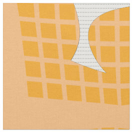 Funny Bird Orange Weißes Prüfmuster Stoff