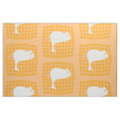 Funny Bird Orange Weißes Prüfmuster Stoff (Fat Quarter (45,7 x 55,9 cm))