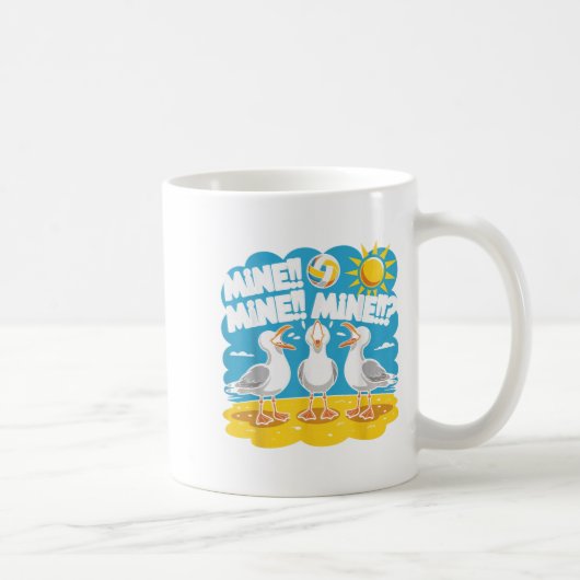 Funny Bird Pielen Volleyball Mine Game Day Vibes Kaffeetasse (Rechts)