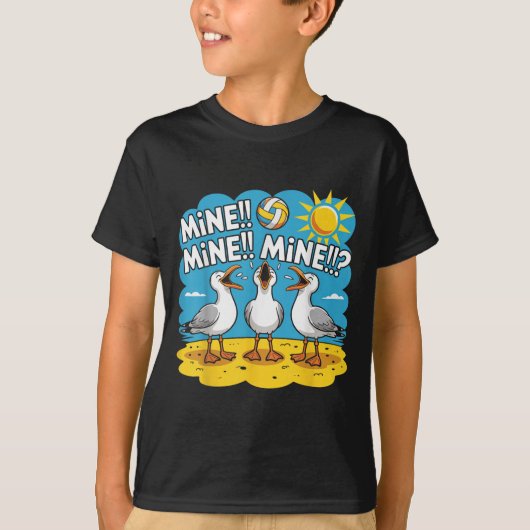 Funny Bird Pielen Volleyball Mine Game Day Vibes T-Shirt (Vorderseite)