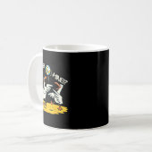 Funny Bird Playing Volleyball Mine Game Day Beach Kaffeetasse (Vorderseite Links)