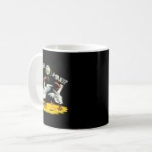 Funny Bird Playing Volleyball Mine Game Day Beach  Kaffeetasse (Vorderseite Links)