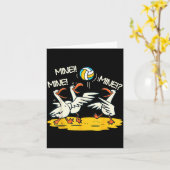 Funny Bird Playing Volleyball Mine Game Day Beach Karte (Gelbe Blume)