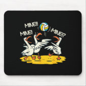 Funny Bird Playing Volleyball Mine Game Day Beach  Mousepad (Vorne)