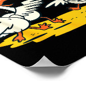 Funny Bird Playing Volleyball Mine Game Day Beach Poster (Ecke)