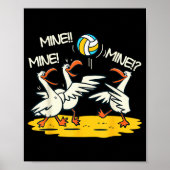Funny Bird Playing Volleyball Mine Game Day Beach Poster (Vorne)