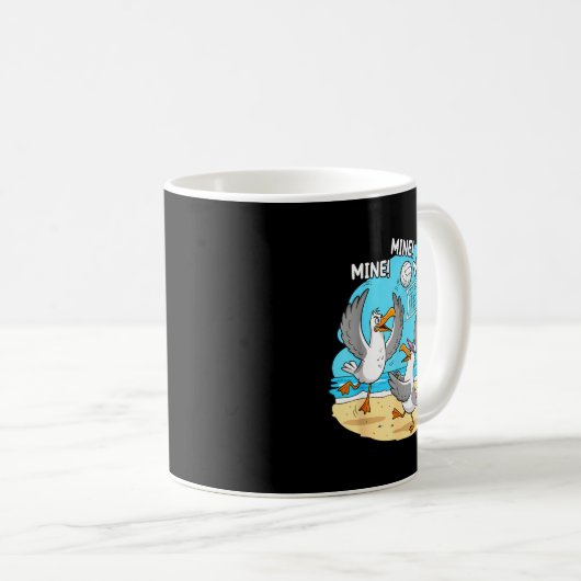 Funny Bird Playing Volleyball Mine Game Day Vibes Kaffeetasse (VorderseiteRechts)