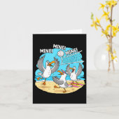 Funny Bird Playing Volleyball Mine Game Day Vibes Karte (Gelbe Blume)