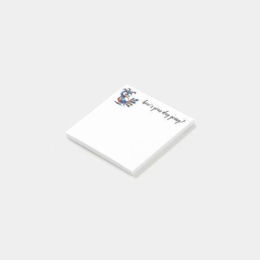 Funny Bird Post-it Klebezettel (angewinkelt)