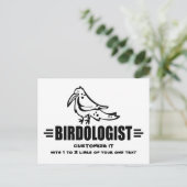 Funny Bird Postkarte (Stehend Vorderseite)