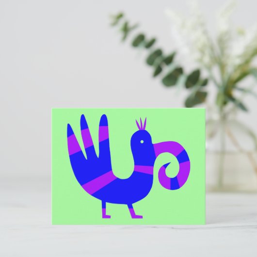 Funny Bird Postkarte (Stehend Vorderseite)