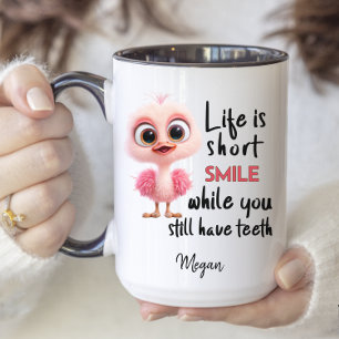 Funny Bird Quote Spaß Personalisiert Motivierend Zweifarbige Tasse