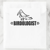 Funny Bird Rechteckiger Aufkleber (Tasche)