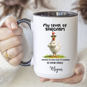 Funny Bird Sarcastic Spaß Geschenk Personalisiert Zweifarbige Tasse