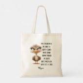 Funny Bird Sarcastic Spaß Gift Grumpy Ostrich Tragetasche (Rückseite)