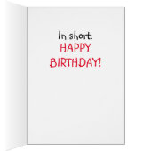 FUNNY BIRD SHORD Card oder Geschenk (Innen (Rechts))