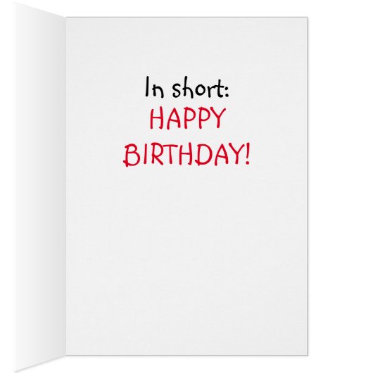 FUNNY BIRD SHORD Card oder Geschenk (Innen (Rechts))