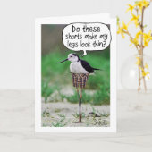 FUNNY BIRD SHORD Card oder Geschenk Karte (Gelbe Blume)